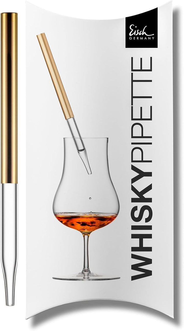 EISCH Whisky Pipette Gold - Handgefertigte Glaspipette veredelt mit echtem Gold - Made in Germany, G