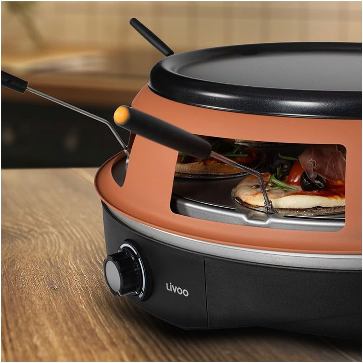 Mini-Pizzaofen 1200 W braun - DOC304