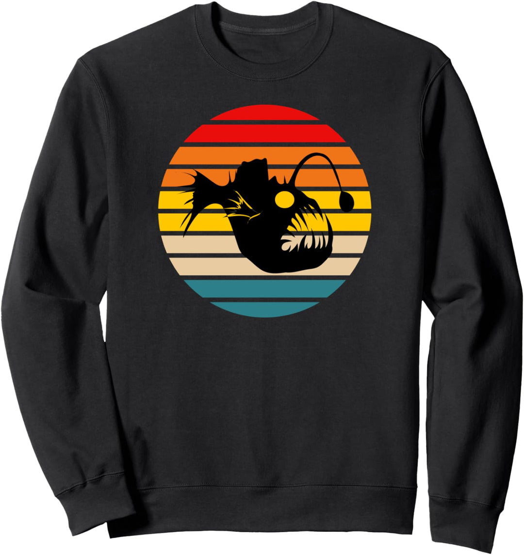 Angler Fischen Vintage Retro Sweatshirt