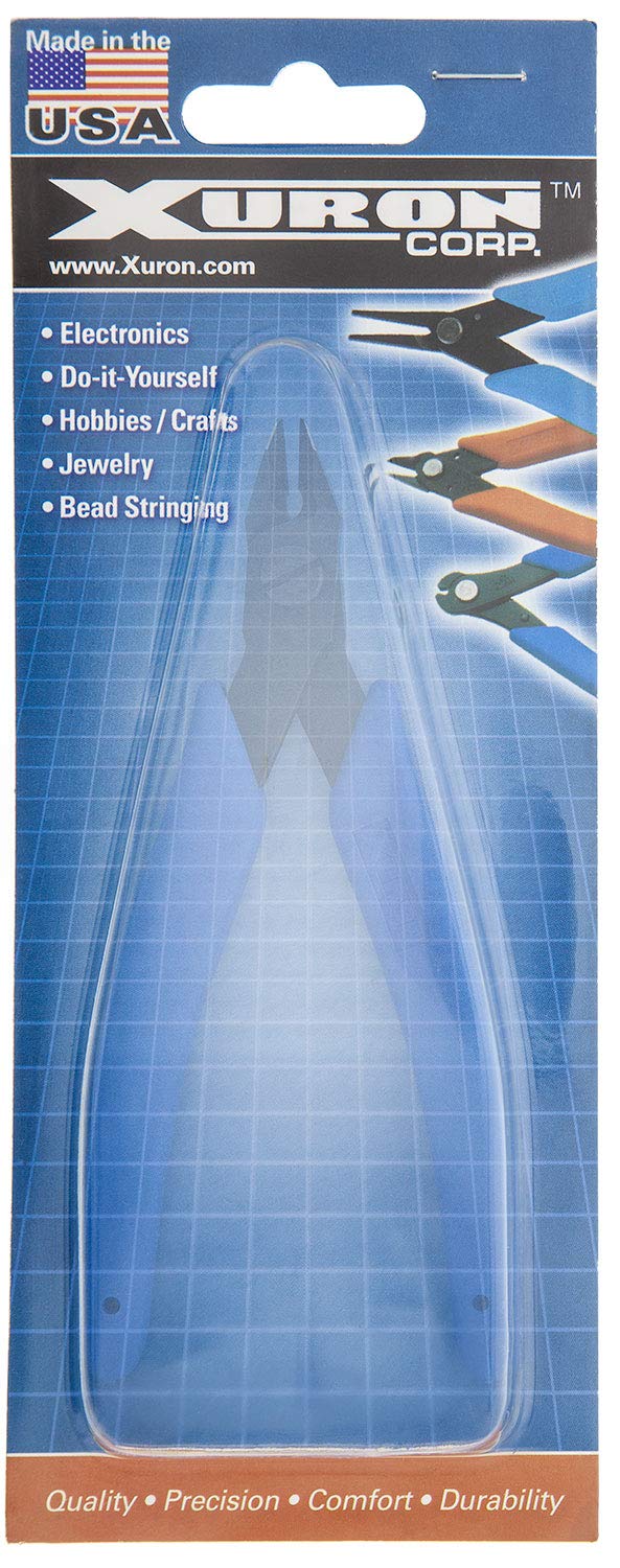 XURON 450AS Tweezer Nose Pliers - ESD Safe Grips with Static Control Grips, with Static Control Grip