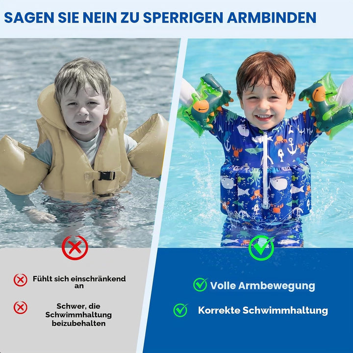 Badeanzug Baby Mädchen Jungen mit Floatation Kleinkind Schwimmtraining Hilfe Schwimmende Badeanzug E