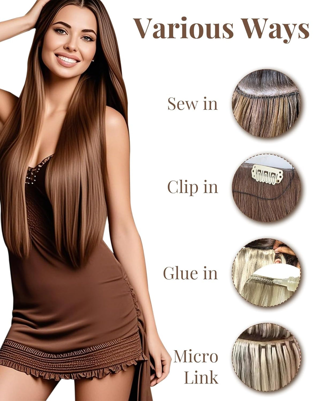Hetto Extensions Echthaar Tressen Blond Extensions Tressen Echthaar Highlight Tressen Echthaar Exten