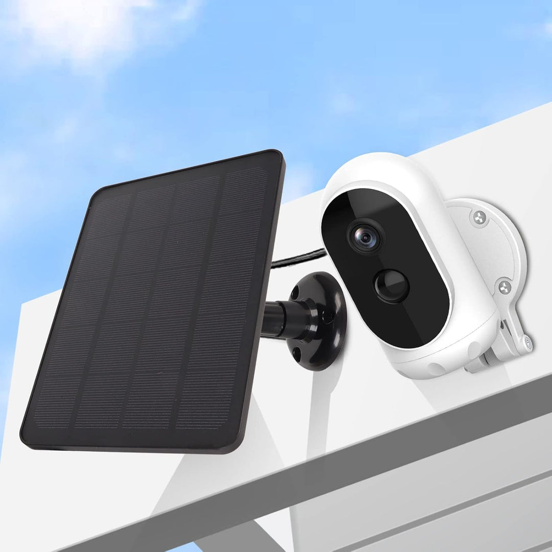 Solarpanel für Überwachungskamera, 5 V, 4 W, Micro-USB- und USB-C-Anschluss, Solarpanel für Kabellos
