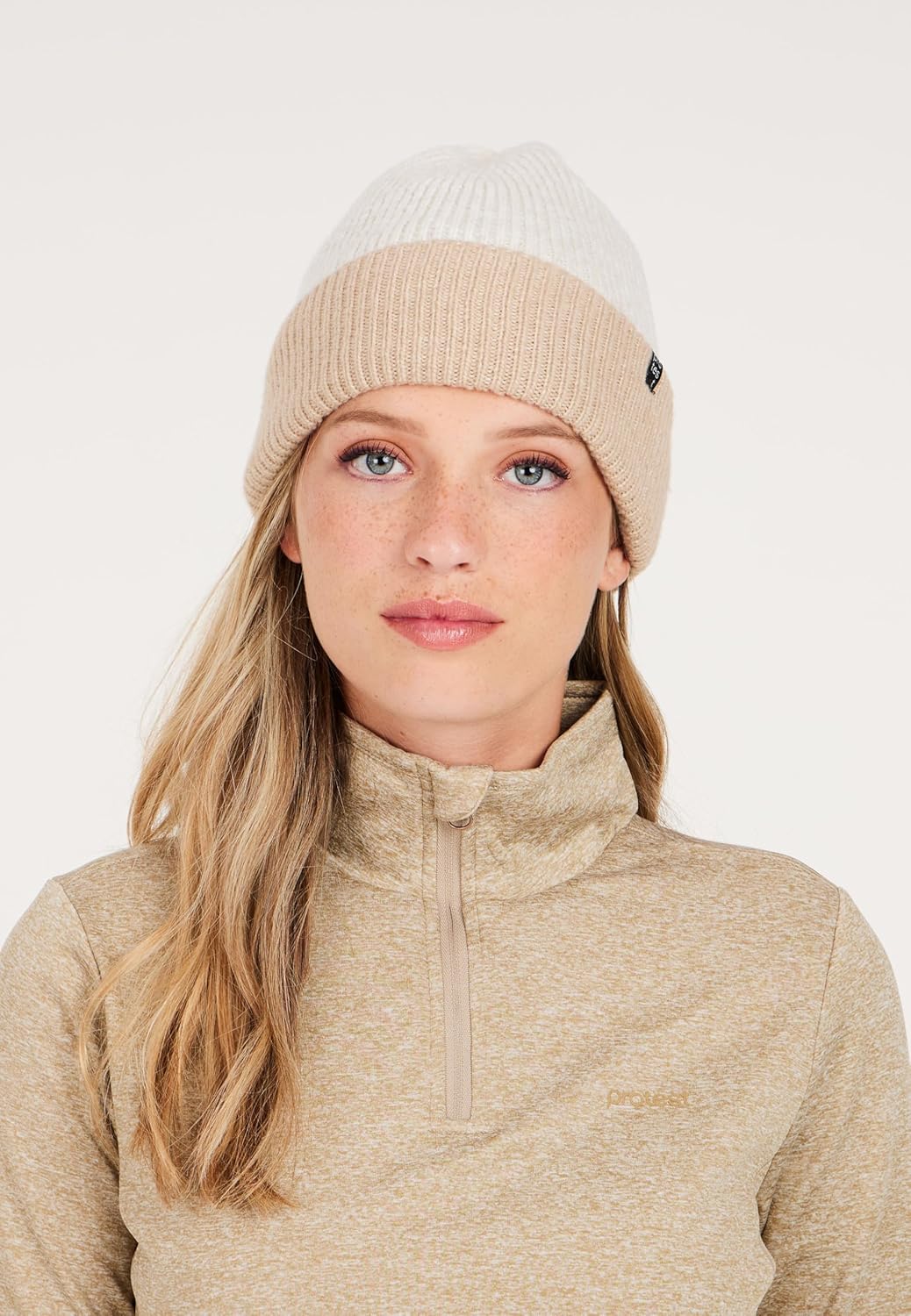 Protest Damen 1/4-reissverschluss FABRIZM M Bamboobeige, M Bamboobeige
