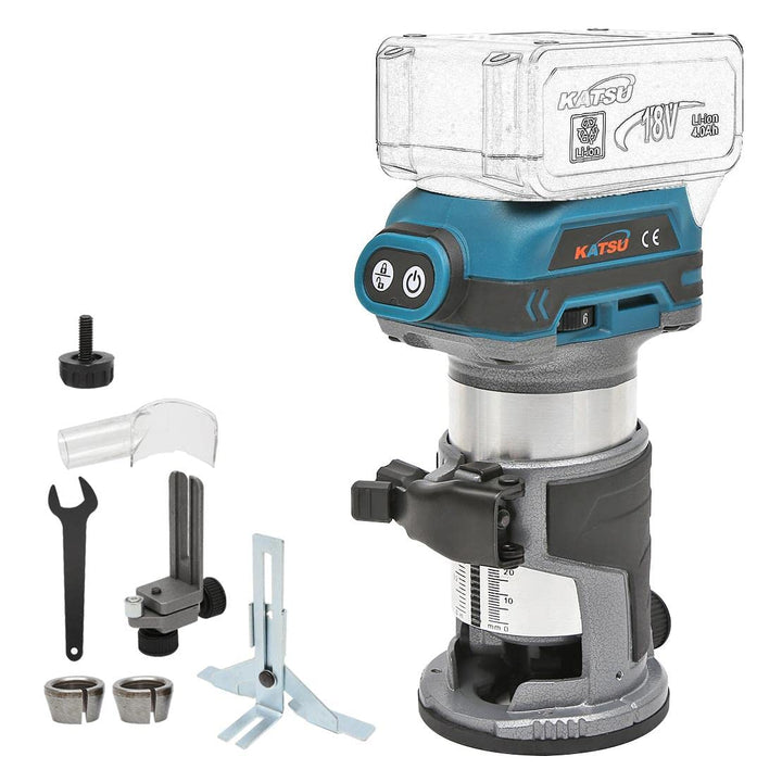 KATSU FIT-BAT 21V Brushless Akku-Holztrimmer Laminator Router Joiners Werkzeug, bürstenloser Motor,