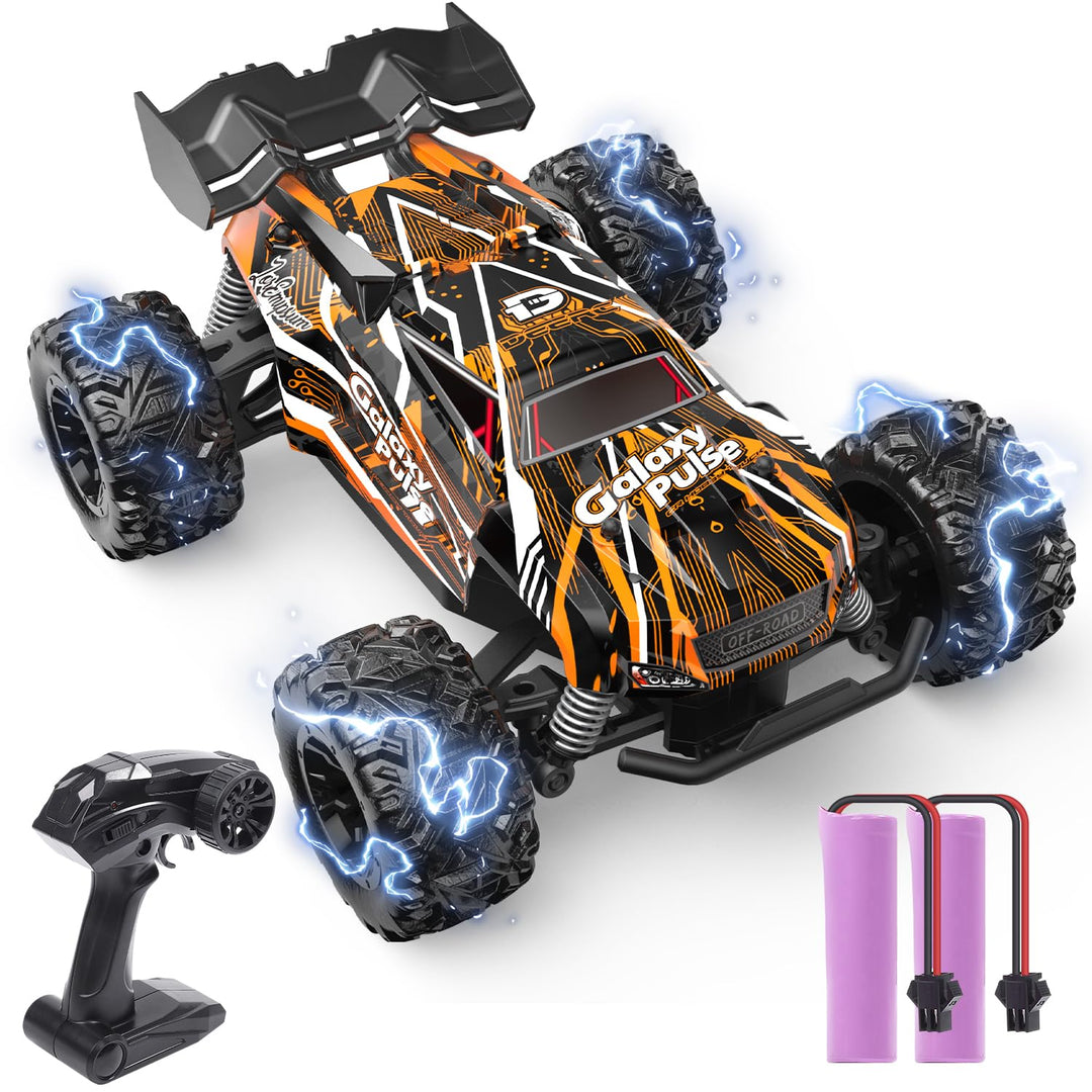 DEERC Ferngesteuertes Auto, 2.4Ghz Leuchtende RC Autos mit 2 wiederaufladbaren Batterien für 40 Minu