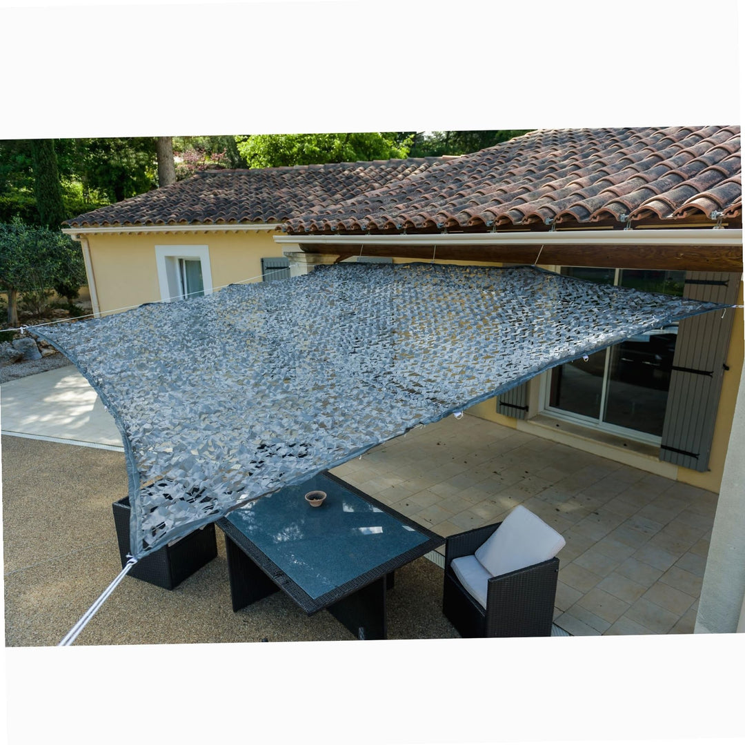 WerkaPro 10794 Sonnensegel aus Polyester, rechteckig, 3 x 4 m, grau, für Balkon, Terrasse und Garten