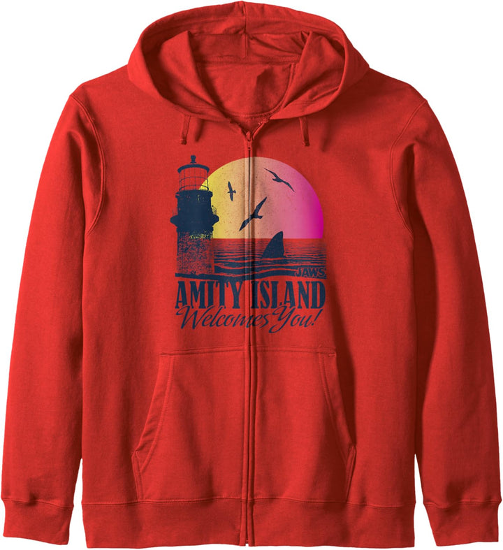 Jaws Amity Island Welcomes You Sunset Kapuzenjacke