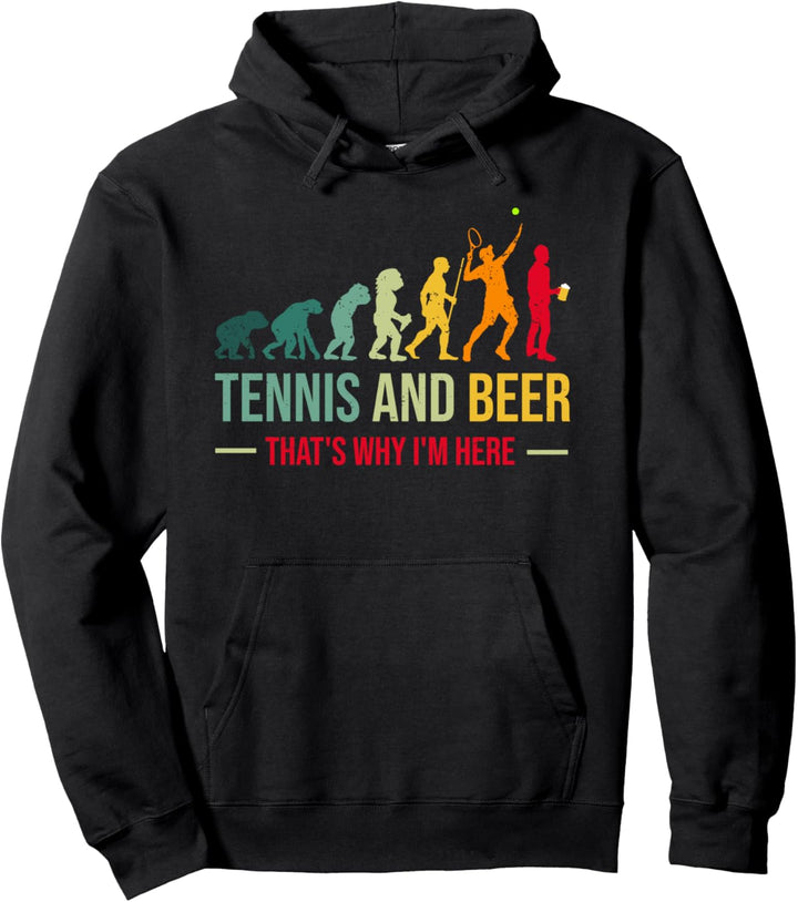 Tennis Und Bier Lustige Tennis Spieler Geschenk Evolution Pullover Hoodie