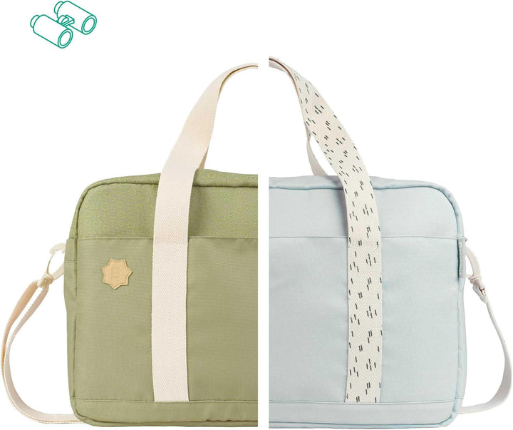Badabulle Wickeltasche Bowling Olive - Kinderwagentasche inklusive Wickelauflage, Olive