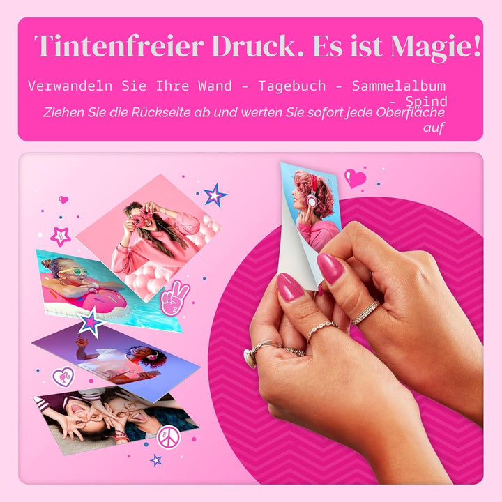 Barbie x Kodak Printomatic Digitale Kamera – 5MP Tragbare Barbie Kamera Drucken Bunte 2x3” Selbstkle