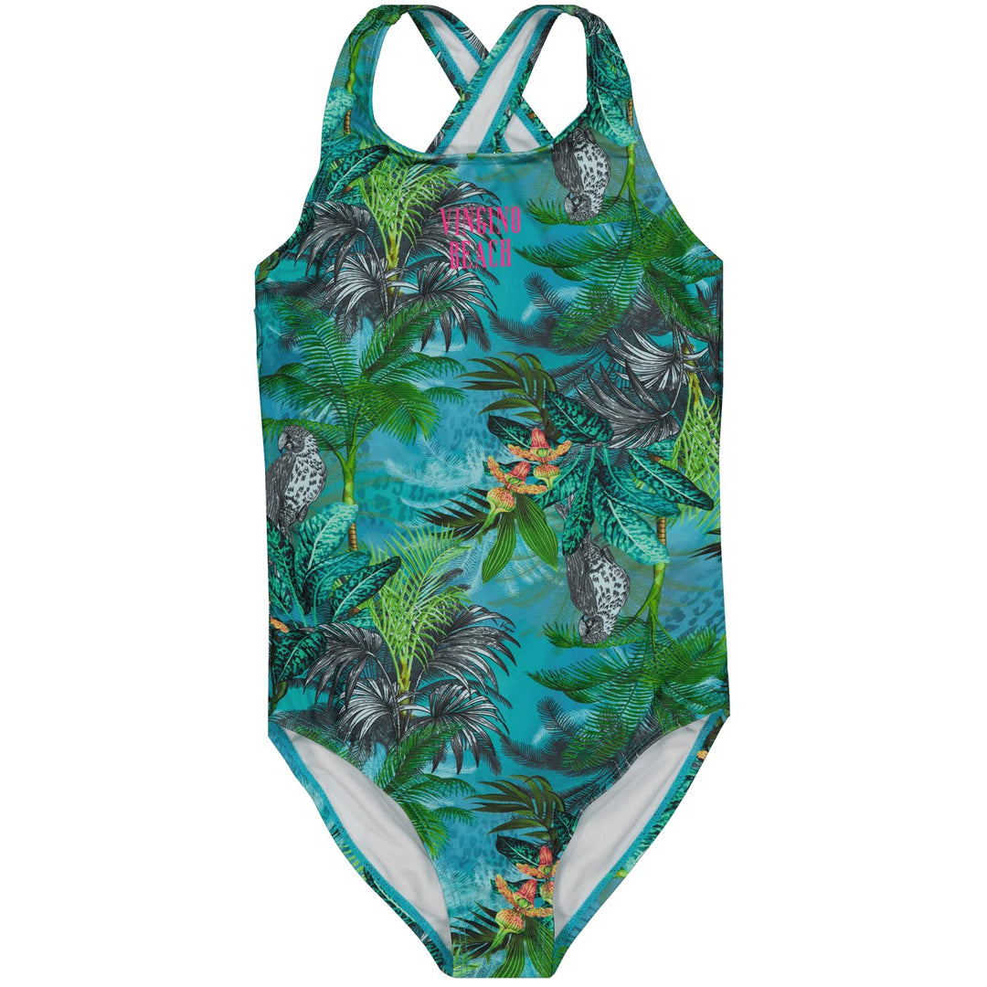 Vingino Mädchen Zorrine One Piece Swimsuit 92 Pasific Aqua, 92 Pasific Aqua