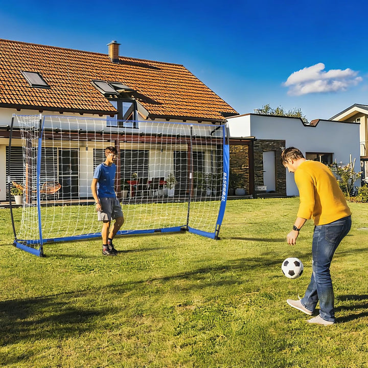 Fussballtor Outdoor [180cm/240cm/365cm], Faltbares Fussballtor Garten &amp; Training mit Koordinationsle
