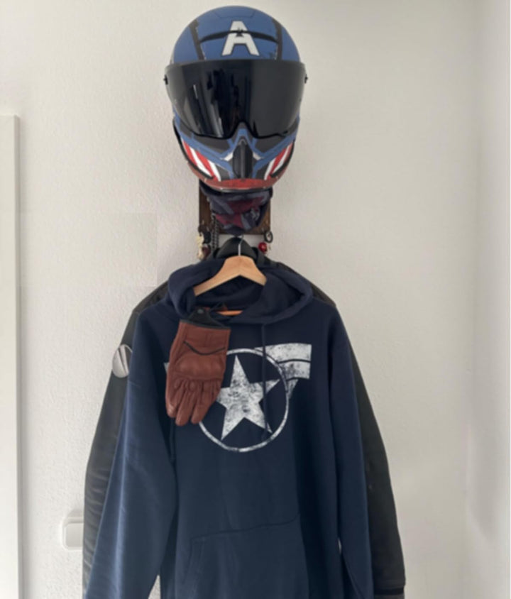 Helmhalterung Wand Multifunktionaler Motorradhelm Halter,Motorradhelm Halterung Fahrradhelm Halterun