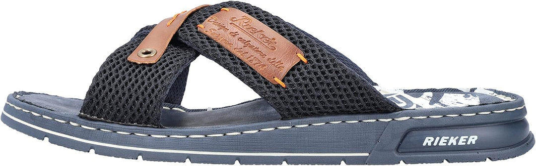 Rieker Herren 21239 Pantolette 44 EU Blau, 44 EU Blau