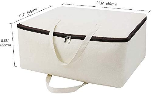 iwill CREATE PRO Atmungsaktive weiche Aufbewahrungstasche aus 100% Baumwolle mit Griffen, Beige, 2 S