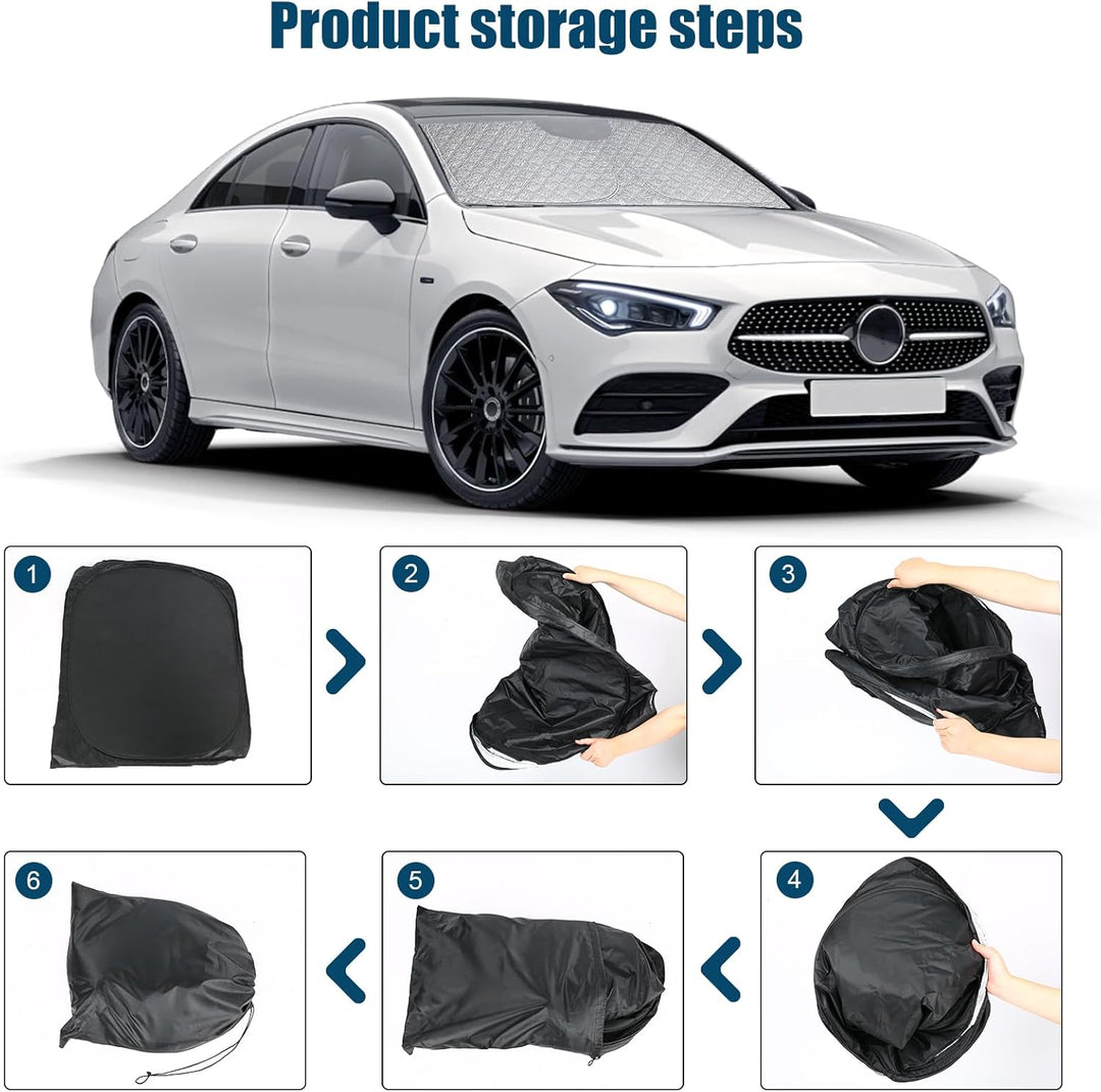 Sonnenschutz Auto Frontscheibe Kompatibel mit Mercedes-Benz A-Class W177 2018-2024, Windschutzscheib