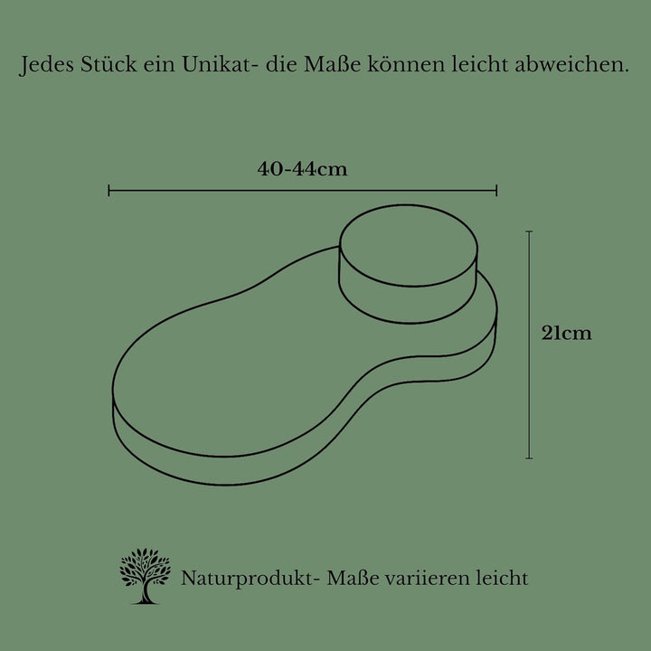 Olivenholzbrett inkl. Porzellanschale - rustikales Schneidebrett/Servierbrett mit Dipschälchen, Holz