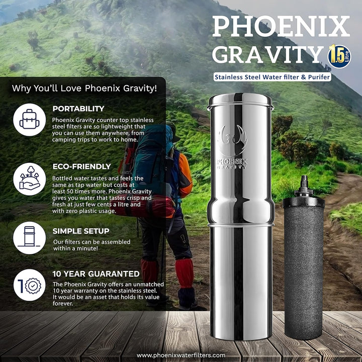 Phoenix Gravity 1 Liter tragbarer Wasserfilter 1 Litre, 1 Litre