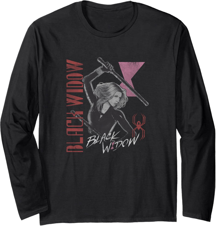 Marvel Black Widow Retro Langarmshirt