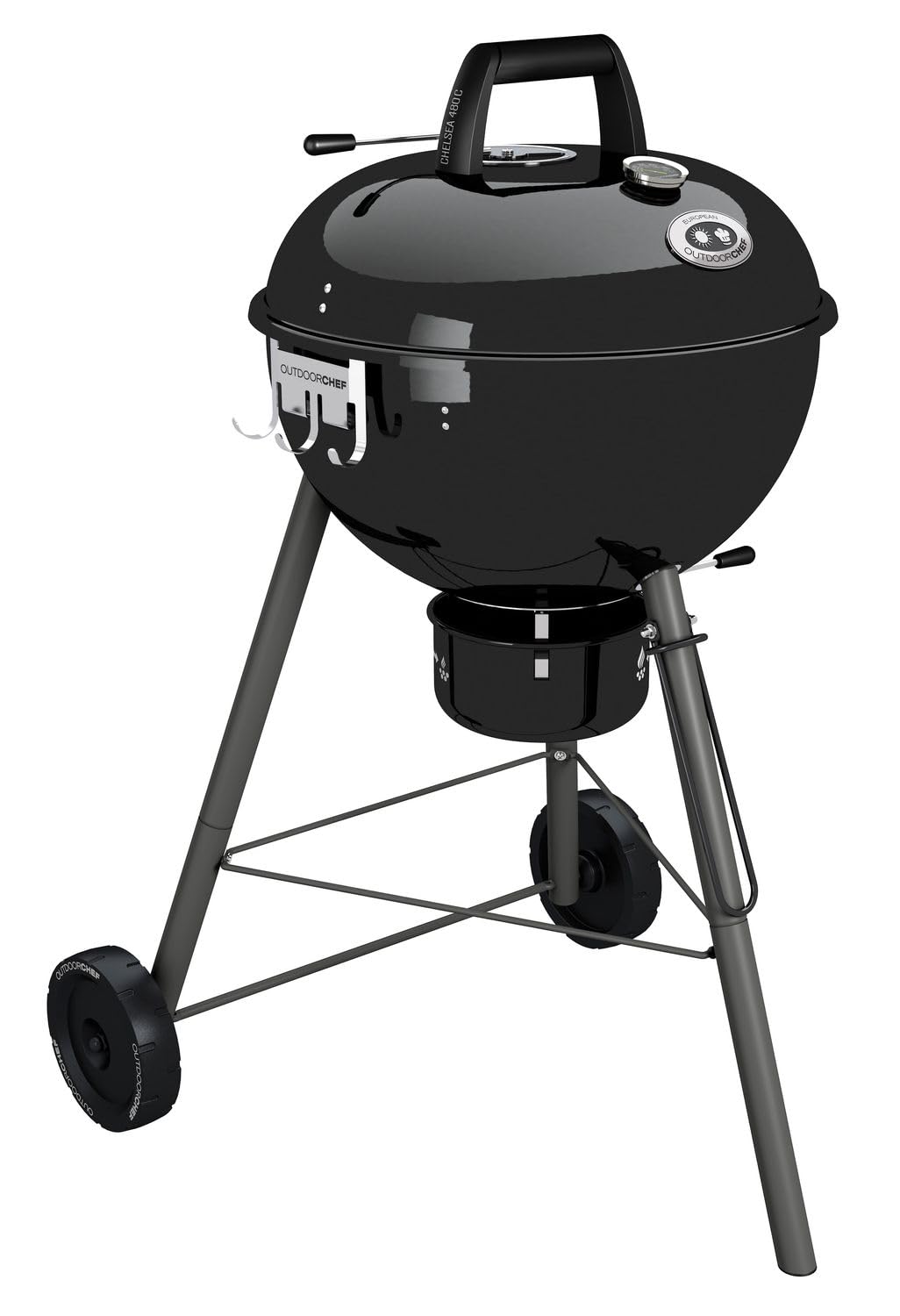 Outdoorchef Kohlegrill „Chelsea 480 C“ | Kugelgrill mit Ventilationssystem | Steak Grill für Garten