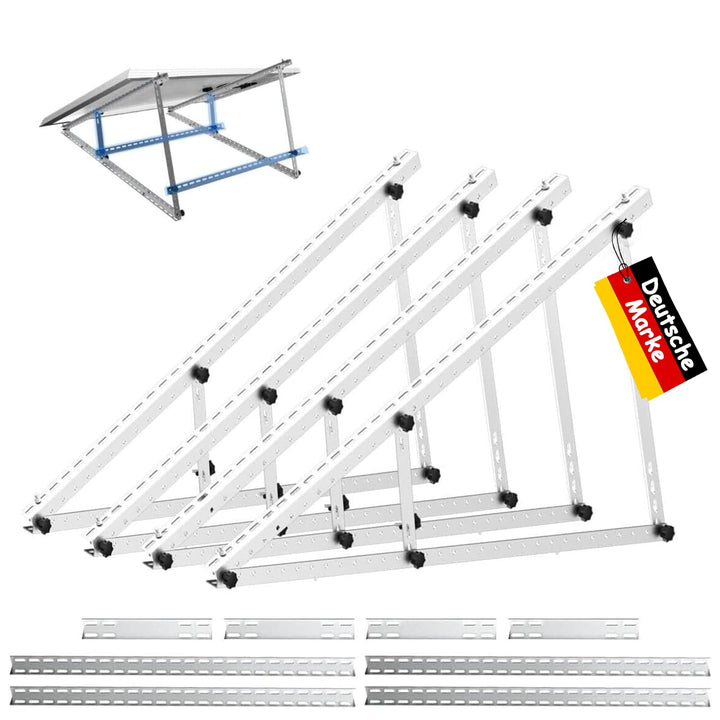 Verstärkte Solarpanel-Halterung Aluminium Verstärkte Balkon-Kraftwerkshalterung 118CM Montagewinkel