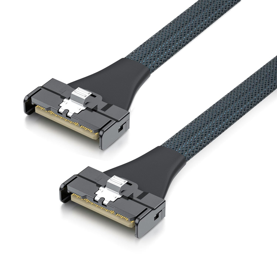 ipolex SFF-TA-1016 MCIO 8X 74Pin Kabel, Mini Cool Edge IO, PCIe5.0 Gen5, 85-ohm, 0.8m(2.62ft) 0.8m M