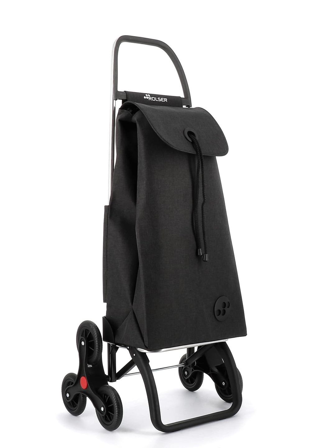 Einkaufstrolley Rolser I-Max Tweed 6 Räder Treppensteiger - Schwarz 6 Räder Schwarz, 6 Räder Schwarz