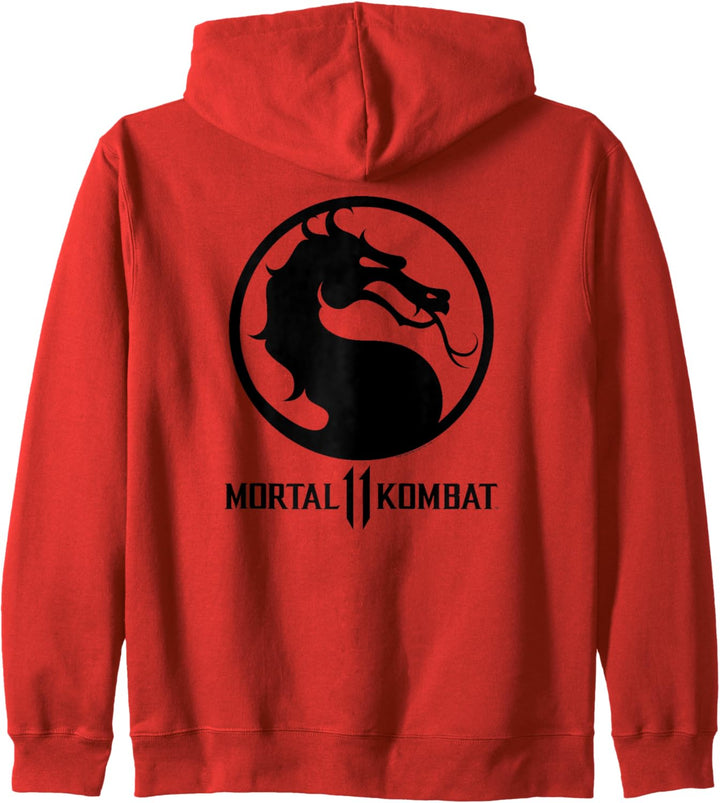 Mortal Kombat 11 Dragon Black Logo Kapuzenjacke