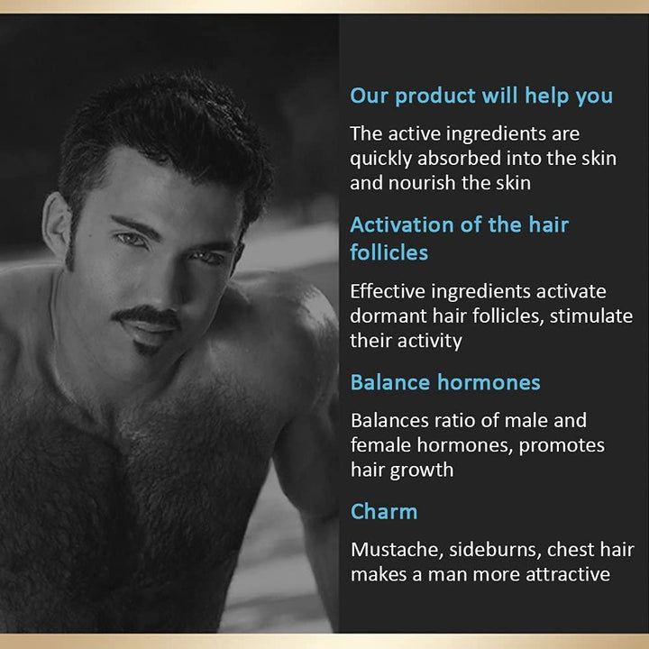 AICHUN BEARD GROWTH OIL Bartöl für Männer zur Bartpflege | brilliante Qualität mit frischem Duft | 1