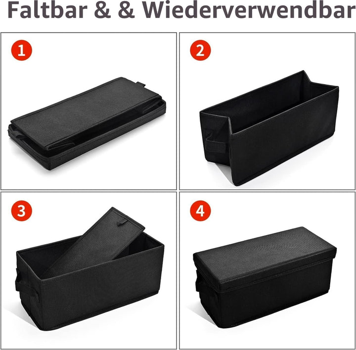 UENTIP CD Aufbewahrungsbox – 4 CD Boxes – 33,5 x 15 x 13,5 cm, Behälter für 30 CDs in vollen Schmuck