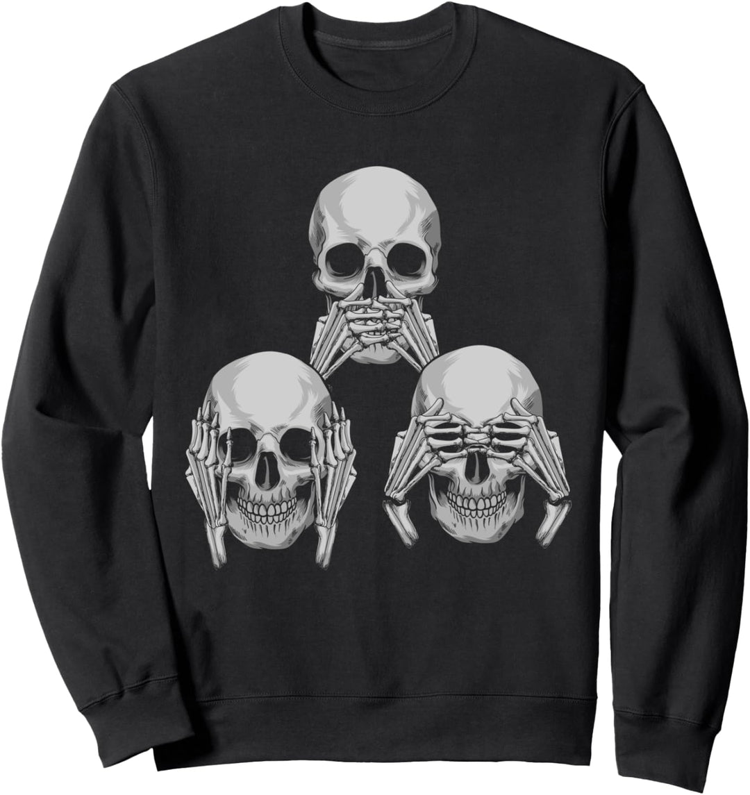 Nichts Sehen Nichts Hören Nichts Sagen | Totenkopf Biker Sweatshirt