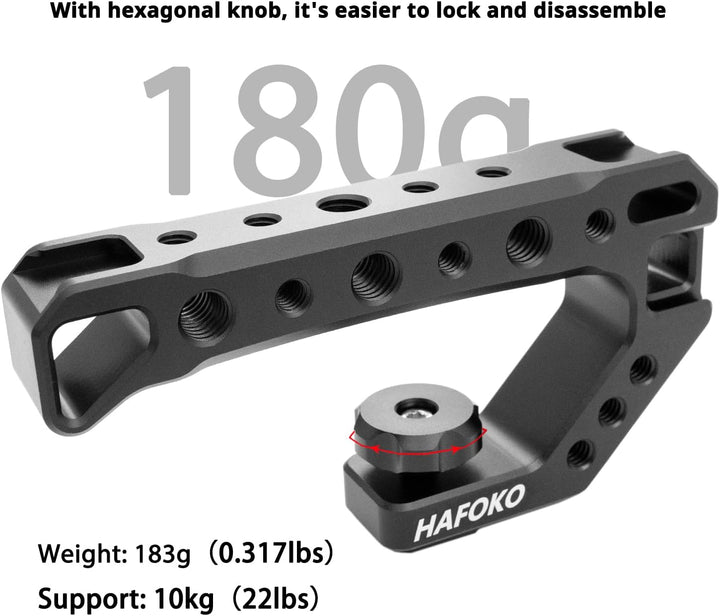 WEWOGA R005 Top Camera Hot Shoe Grip Top Universal Video Stabilisator mit 3 Cold Shoes 1/4 "3/8" Kom