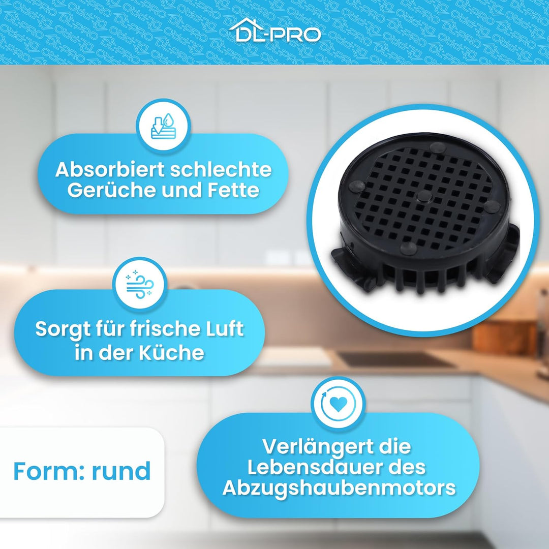 2 x Kohlefilter 45mmØ Ersatz für Liebherr 9096342 Miele 10806820 Aktivkohlefilter Filter Rundfilter