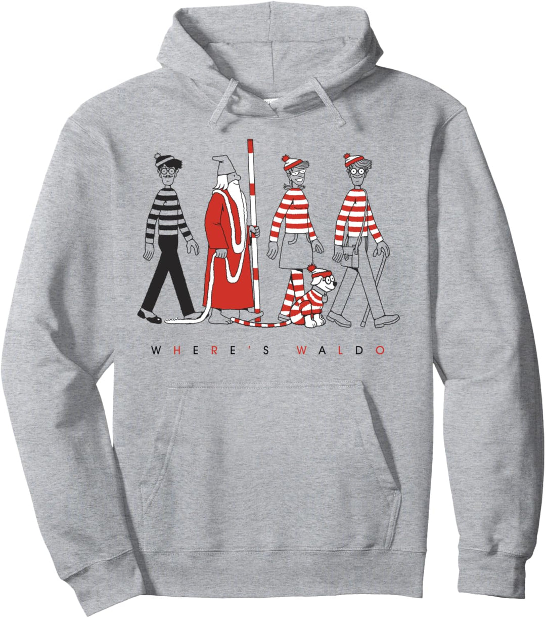 Where's Waldo Group Walk Stripes Pullover Hoodie