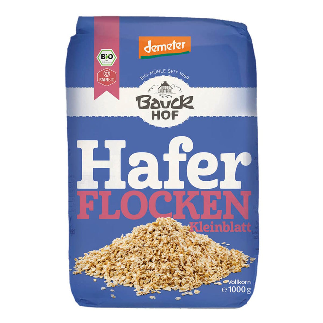 Bauckhof - Haferflocken Kleinblatt Demeter - 1 kg - 4er Pack