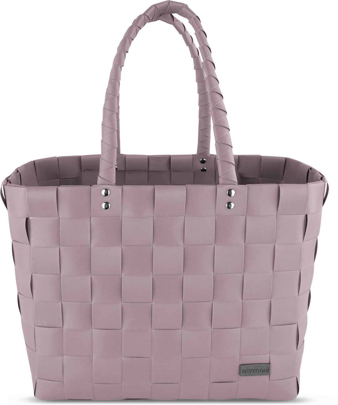 Einkaufstasche geflochten mit Henkeln - Tragetasche extra robust Farbe Dusty Pink Dusty Pink Onesize