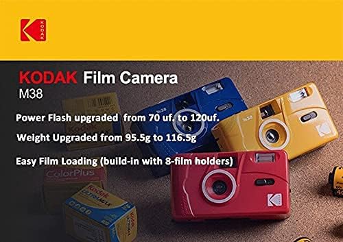 KODAK DA00257 - KODAK M38-35mm wiederaufladbare Kamera, hochwertiges Objektiv, eingebauter Blitz, AA