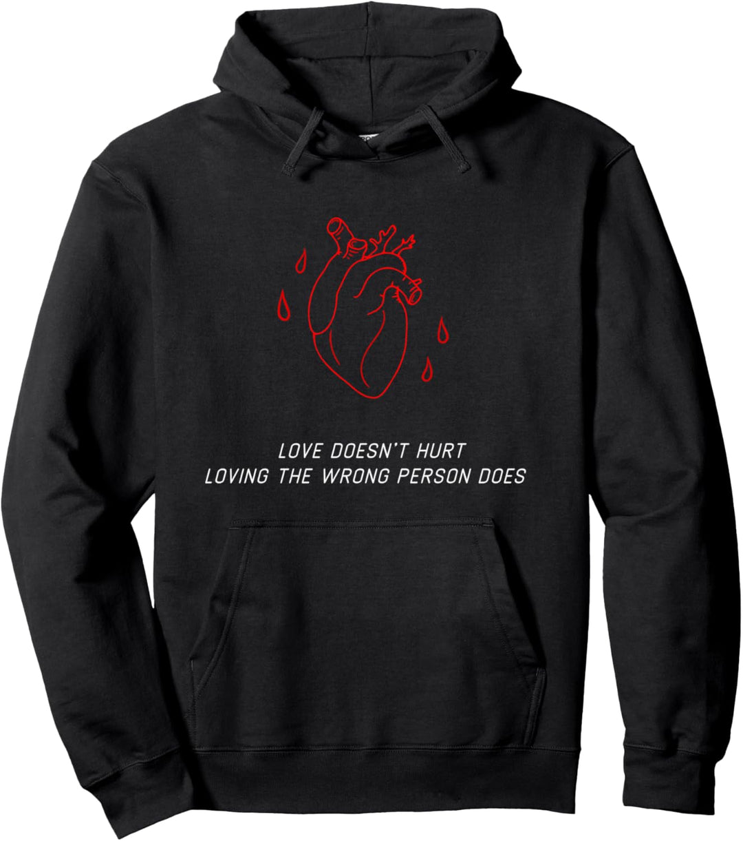 Love doesn't hurt Vaporwave Anime Grunge E-boy e-girl Goth Pullover Hoodie