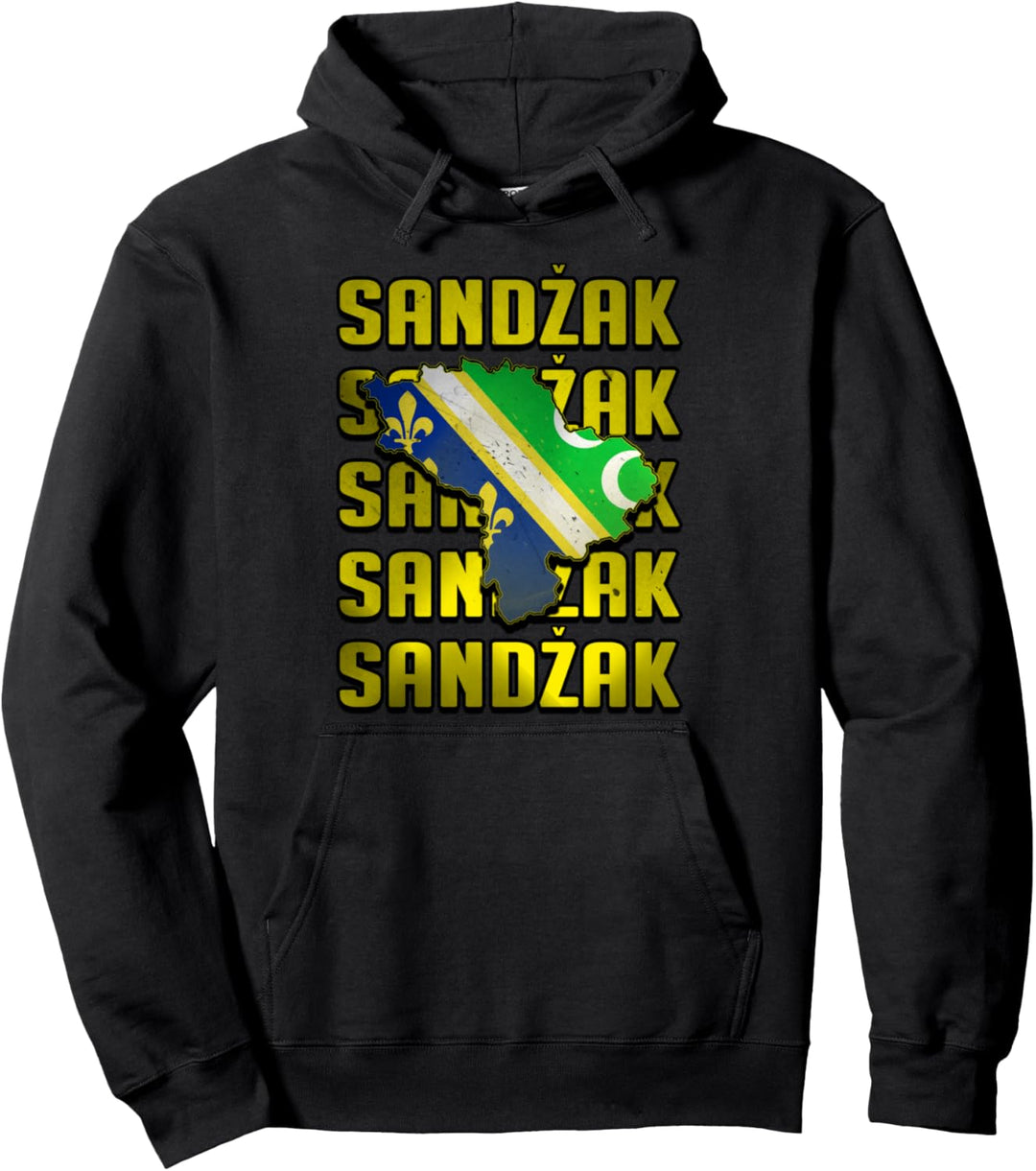 Sandzak Born, Sandzak Map, Sandzak Flag Design, Sandzaklija Pullover Hoodie