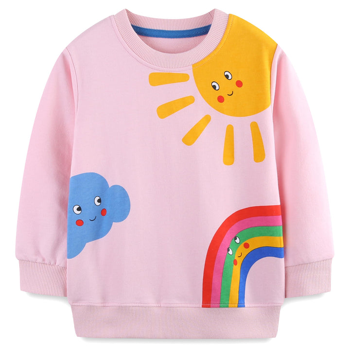 CM-Kid Sweatshirt Mädchen Langarm Pullover Kinder Shirts Baumwolle Warm Tops 1-7 Jahre Gr.92-122 104