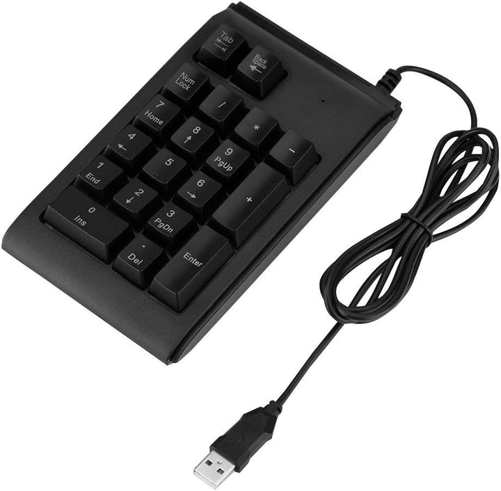 Goshyda Kabelgebundene Zifferntastatur, USB-Kabel 19-Tasten-Nummernblock Mechanisches Touch-Feeling