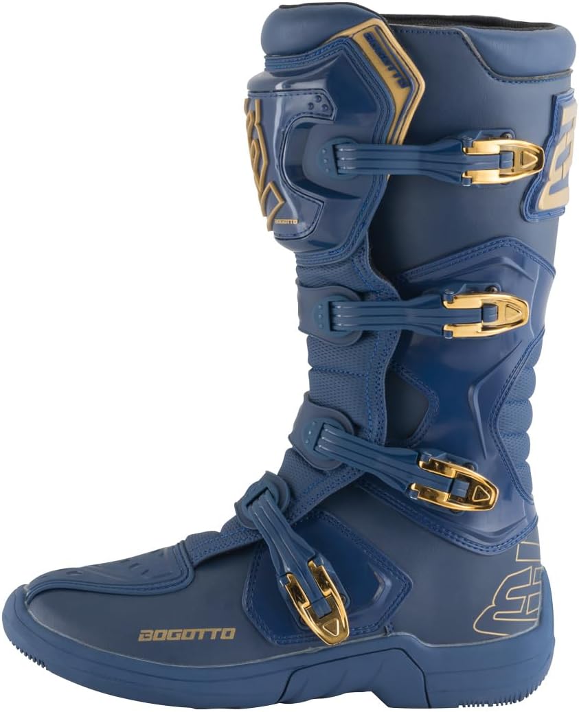 Bogotto MX-5 Motocross Stiefel, blau/gold, 44, 44 EU