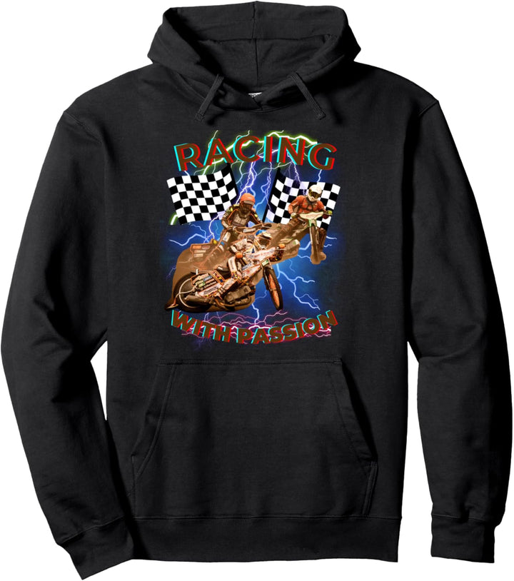 Racing with Passion Speedway Flat Track Motorradrennen Pullover Hoodie