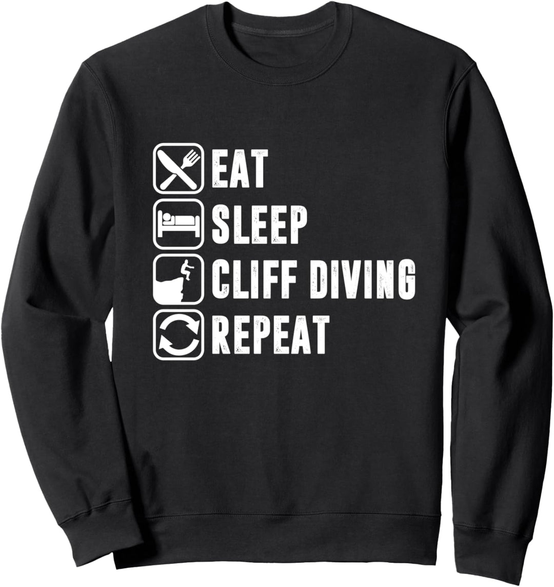 Klippen Springen Wasser Klippenspringer Extremsport Sweatshirt