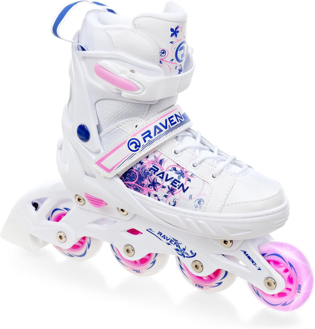 RAVEN 4in1 Inline Skates Triskates Rollschuhe Schlittschuhe Inliner LED Räder für Kinder Mädchen ver
