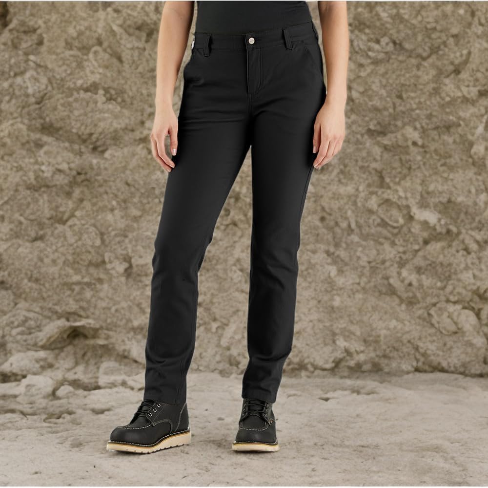 Carhartt Damen The Essential Canvas Pant Arbeitshose 42 Schwarz, 42 Schwarz