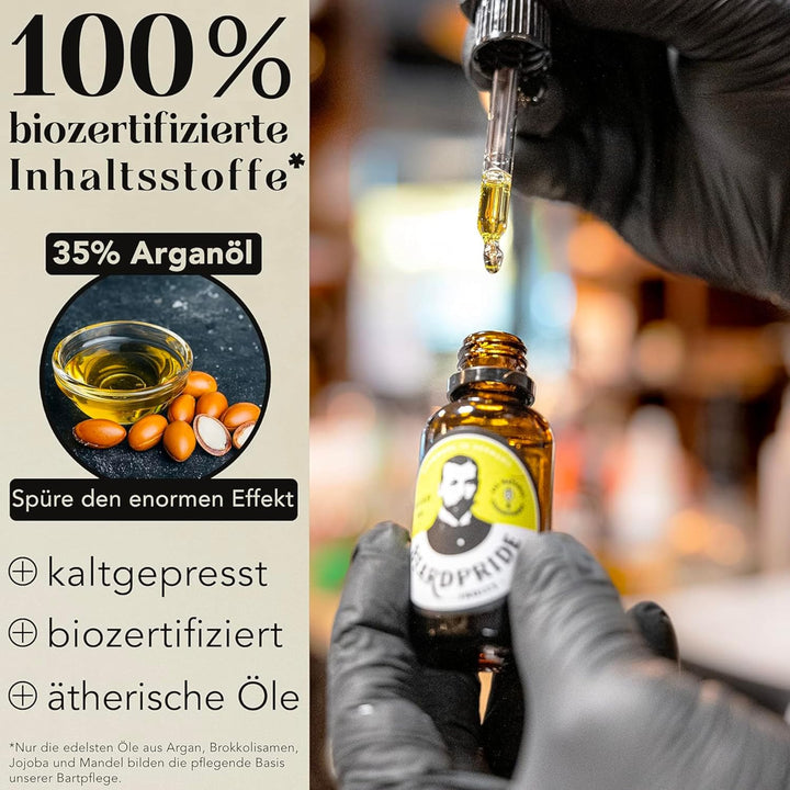 BEARDPRIDE Bartöl Herren - Das Original Bart Öl aus dem Barbershop - Unser Bartpflege Öl macht den B