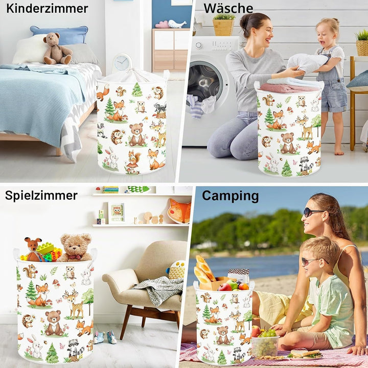 Clastyle Niedliche Tier Aufbewahrungskorb Elefant Kleidung Wäschekorb Bad Aufbewahrungsbox für Elter