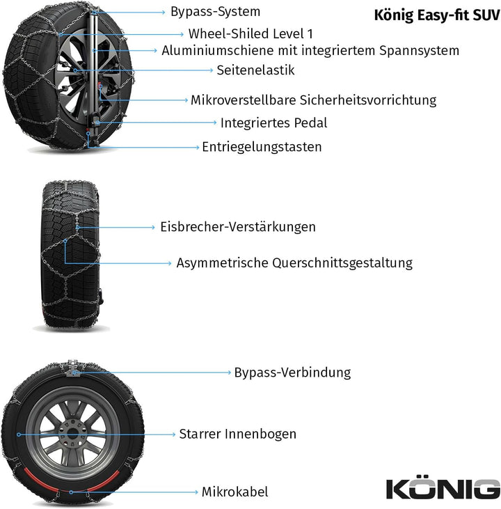 KÖNIG Easy-FIT SUV 240 - Schneeketten, SUV 240